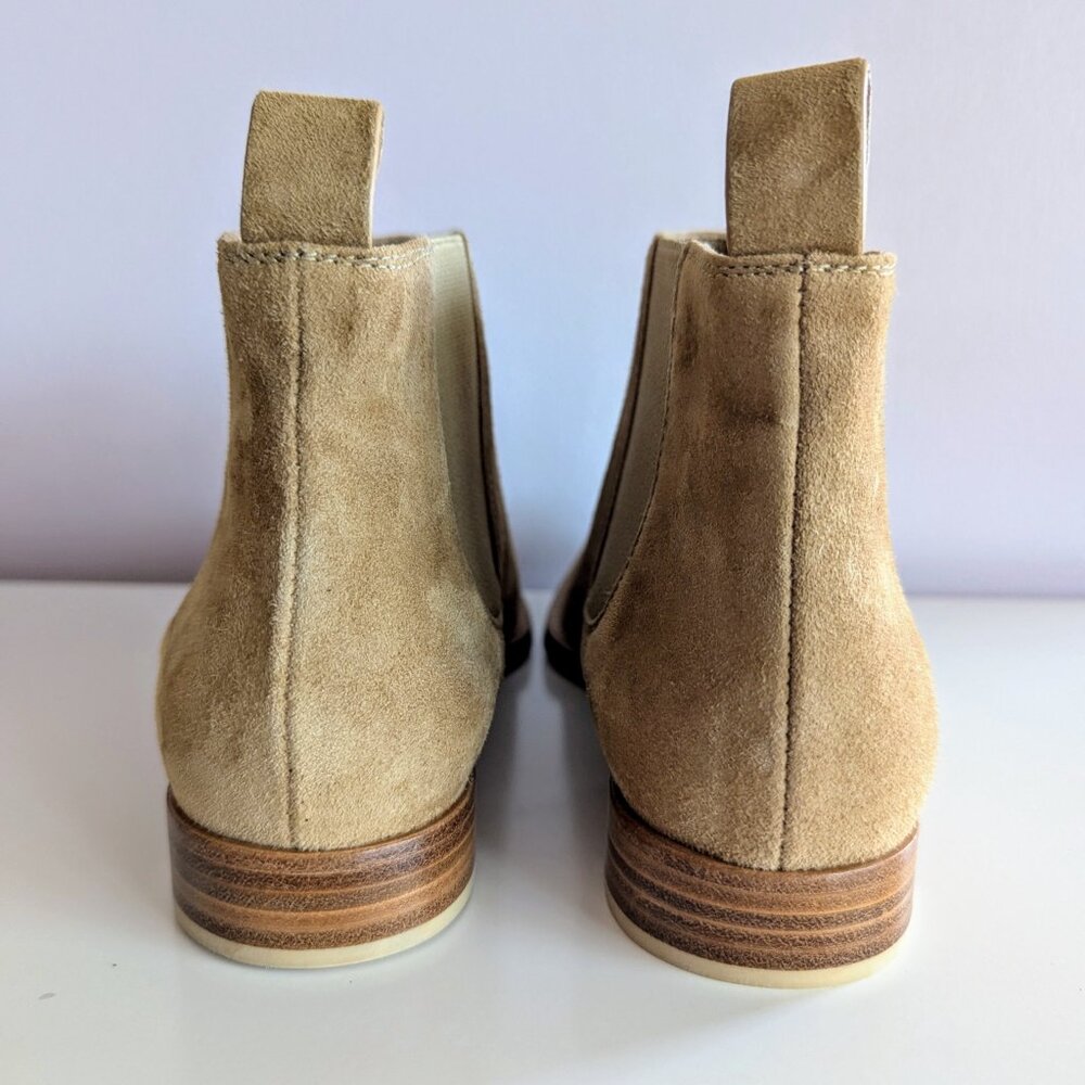 JENNI KAYNE Dark Sand Suede Chelsea Boots EU37 US7 - MADE IN ITALY NWOT - Picture 7 of 10